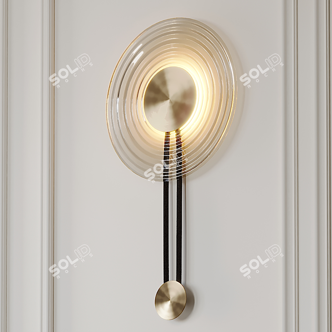 Solar Glow Wall Sconce by Chelsom 3D model image 1