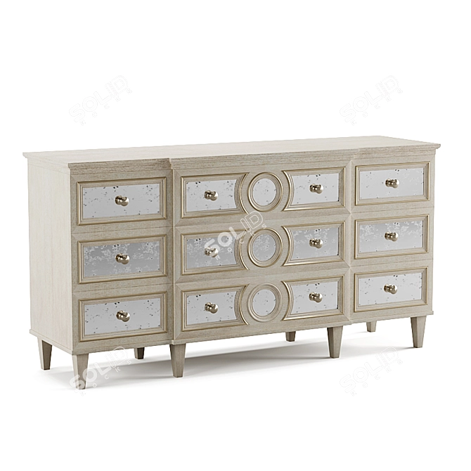 Elegant Allure Dresser: Stunning Design & High-Quality Materials 3D model image 2