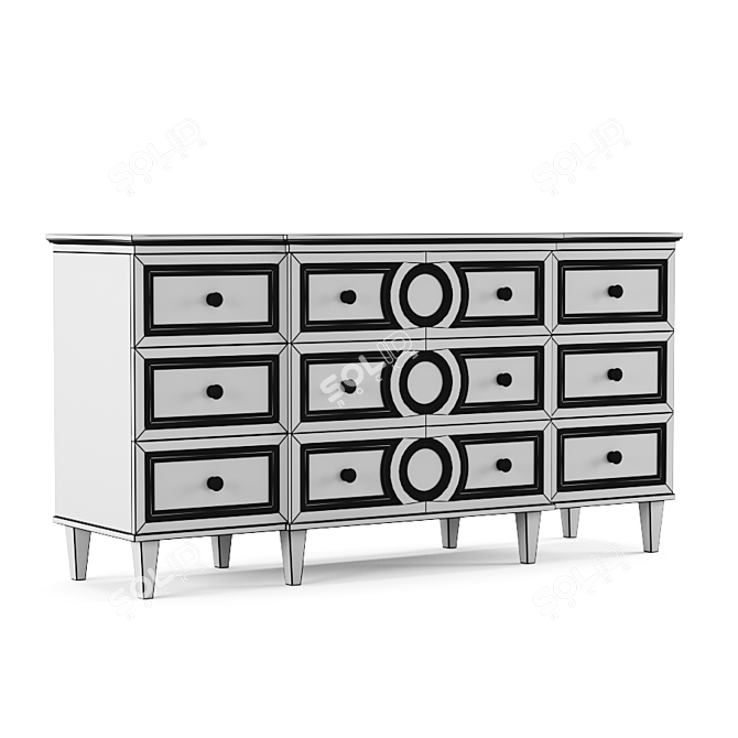 Elegant Allure Dresser: Stunning Design & High-Quality Materials 3D model image 4