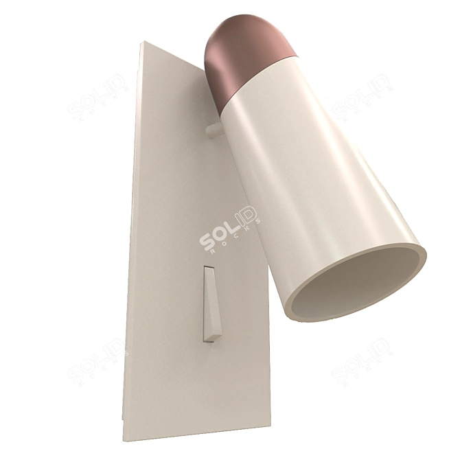 LAO LED Wall Lamp - Minimalistic Design, 4.5W Warm Light 3D model image 1