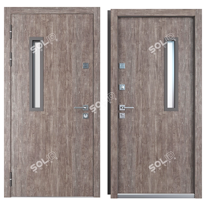 Straj Costa Metal Entrance Door 3D model image 3