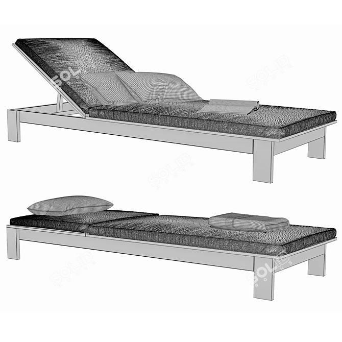 Summer Bliss Sunbed Set 3D model image 3