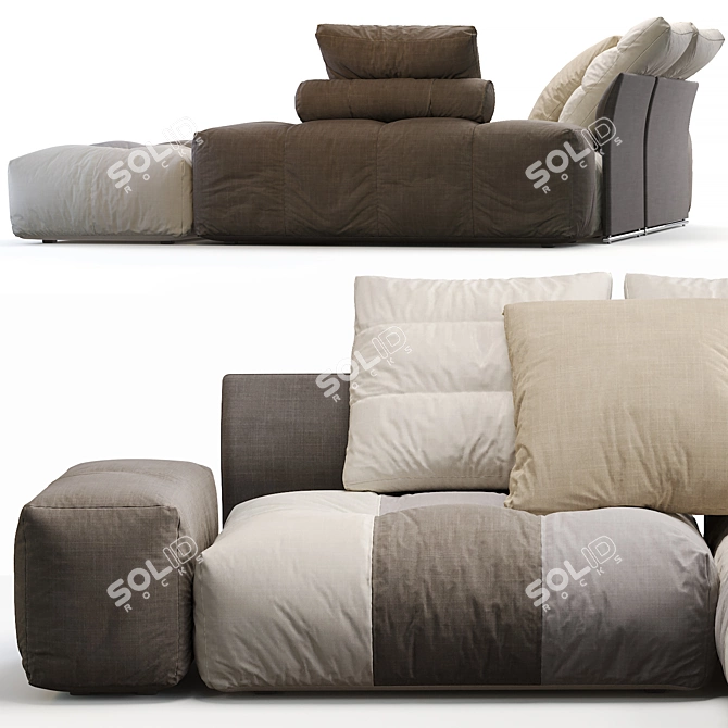 Contemporary Saba Pixel Sofa 3D model image 2