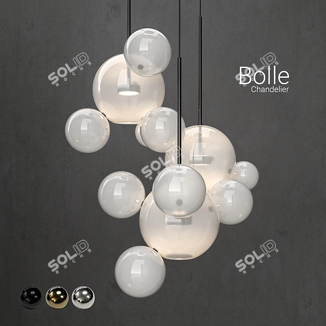 Stunning Bolle Chandelier - 14 Lights 3D model image 3