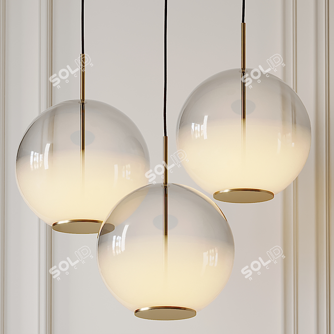 Elegant Misty Suspension Light 3D model image 1