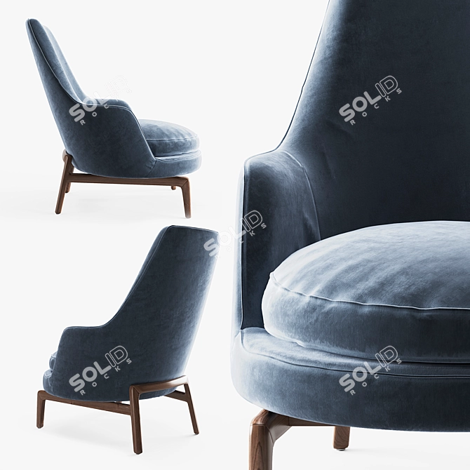 Modern Flexform Leda Armchair 3D model image 2