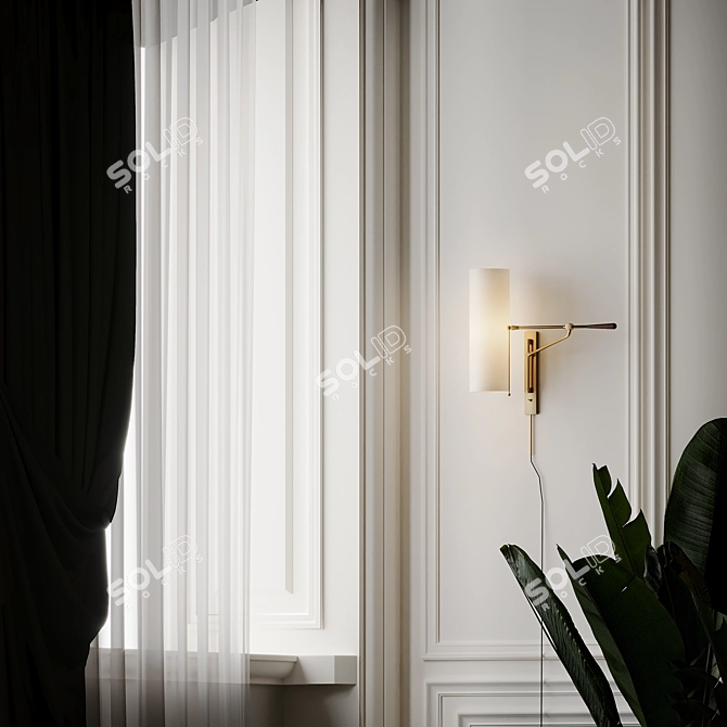 Elegant Frankfort Wall Light 3D model image 4