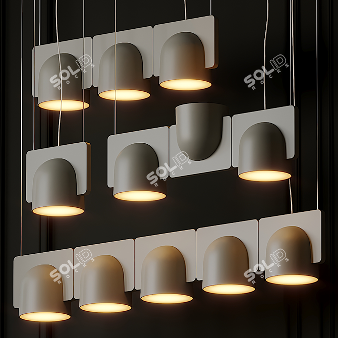 Igloo Suspension Lamps: Modern Elegance 3D model image 1