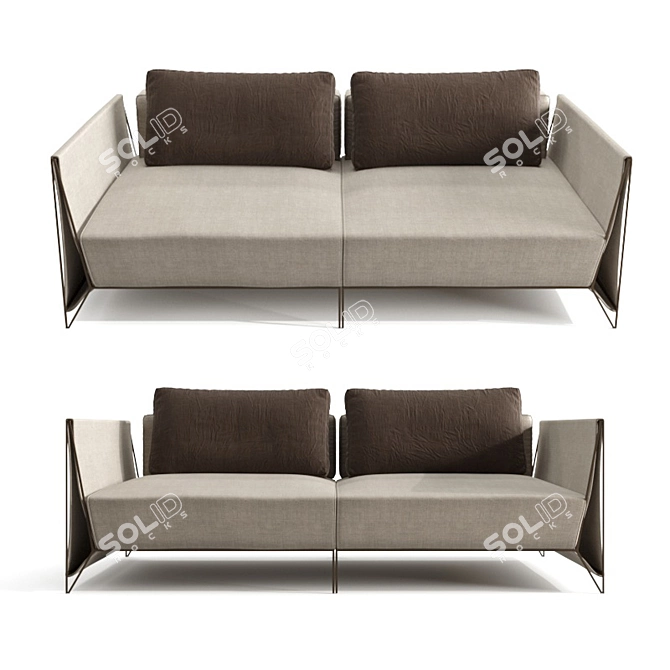 Luxury Italian Design Magno Sofa 3D model image 1