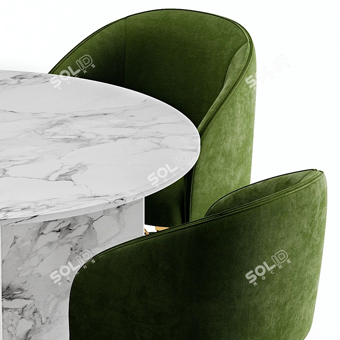 Modern Prosvir Table Chair 3D model image 2