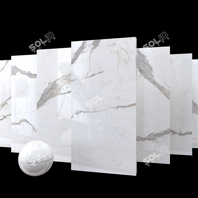 Elegant Statuario Superior Marble 3D model image 1