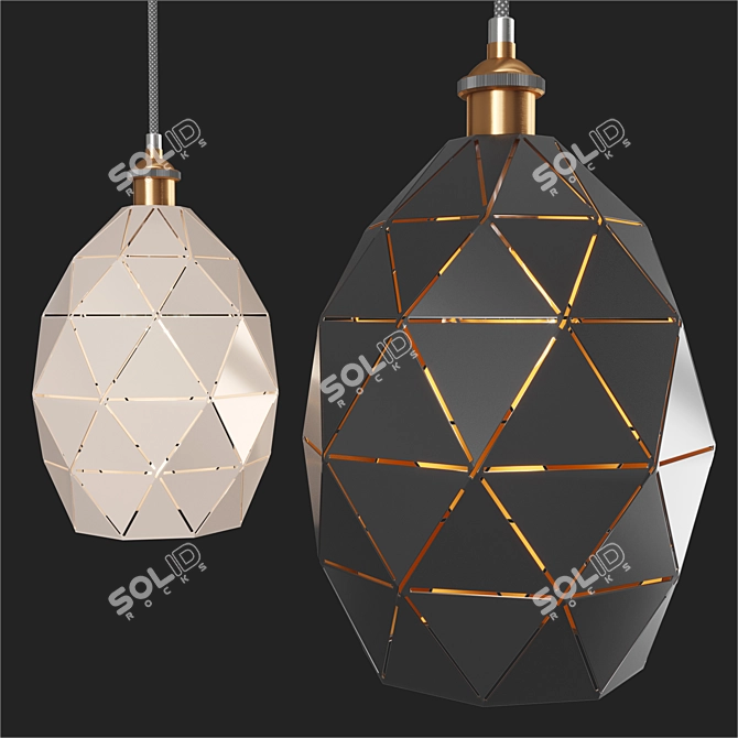 Modern Geometric Pendant Light 3D model image 2