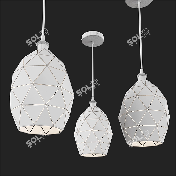 Modern Geometric Pendant Light 3D model image 3