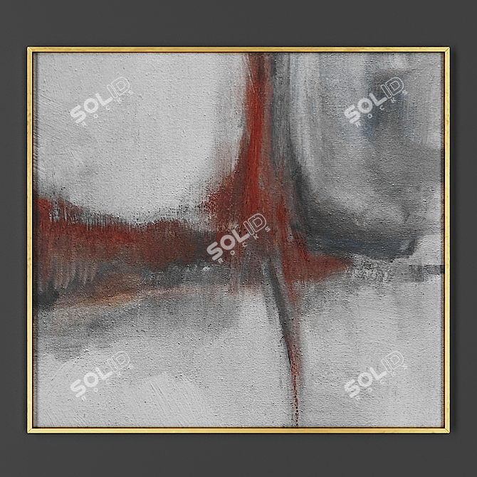 Elegant Frame Artwork 3D model image 1