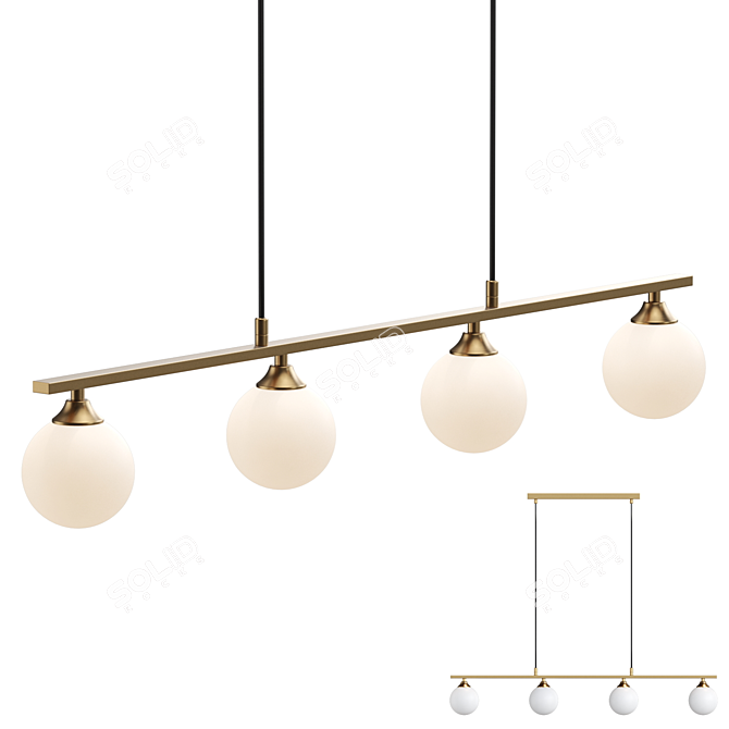 Shade-4 Pendant Lamp: Stylish and Modern 3D model image 1