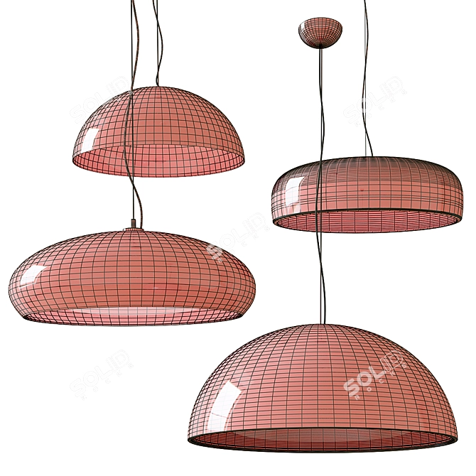 Exclusive Pendant Collection_36: Flos Skygarden, Flos Smithfield, Hublot Pendant 3D model image 3