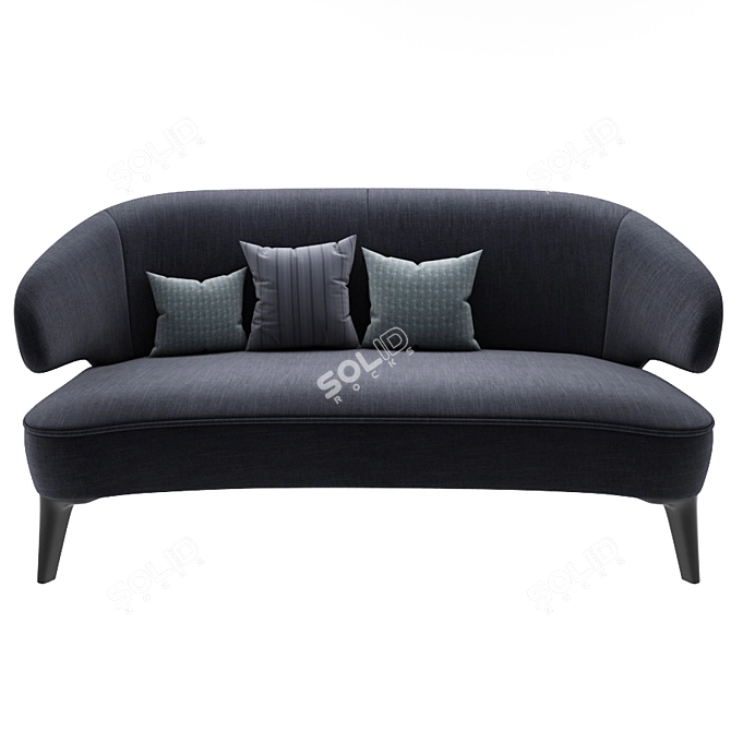 Modern Luxe: Minotti Aston Little Sofa 3D model image 2