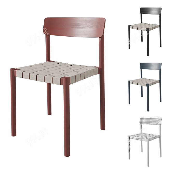 &Tradition Betty TK1 Chair: Modern Elegance in 4 Stylish Finishes 3D model image 1