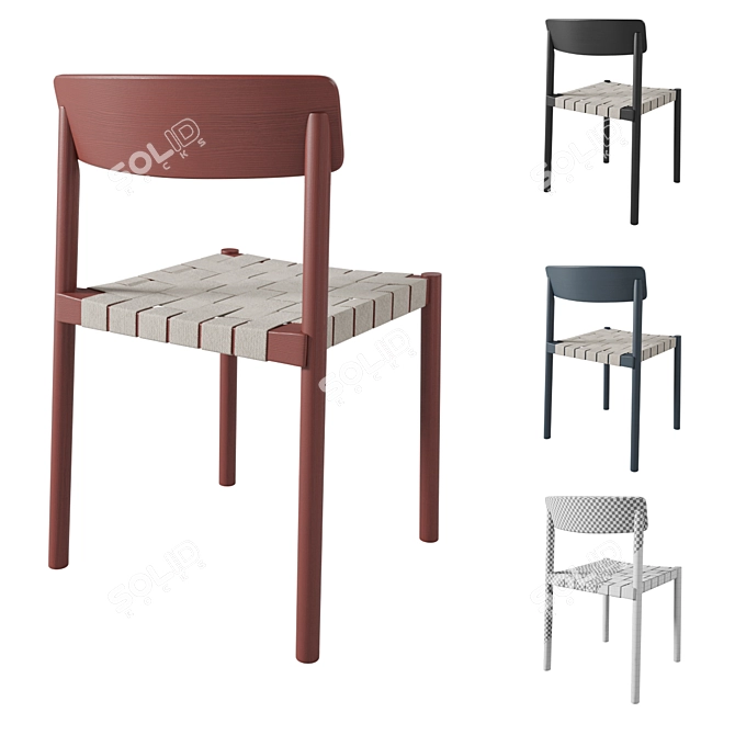 &Tradition Betty TK1 Chair: Modern Elegance in 4 Stylish Finishes 3D model image 2