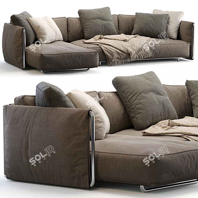 Modular Edmond Sofa by Flexform 3D model image 2