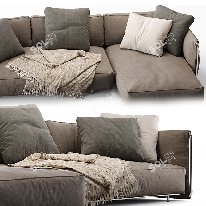 Modular Edmond Sofa by Flexform 3D model image 4