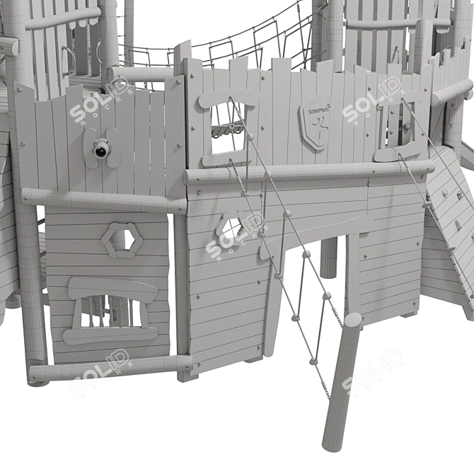 Kompan Large Castle: Nature-inspired Playground Equipment 3D model image 3