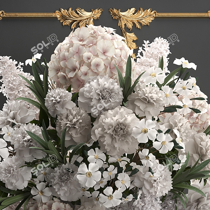 Luxury Spring Flower Bouquet 3D model image 2