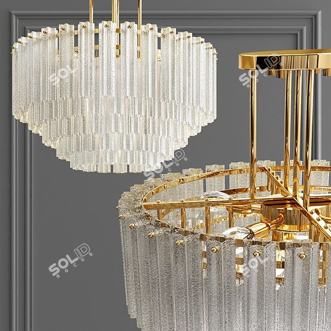 Luxury Gold Caesar Chandelier 3D model image 1