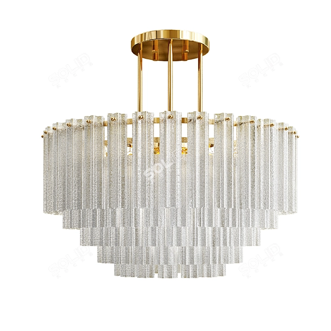 Luxury Gold Caesar Chandelier 3D model image 2