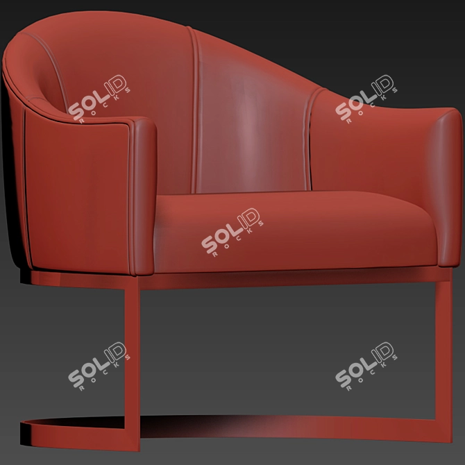 Stylish Jolie Accent Chair - Perfect for Any Space 3D model image 3