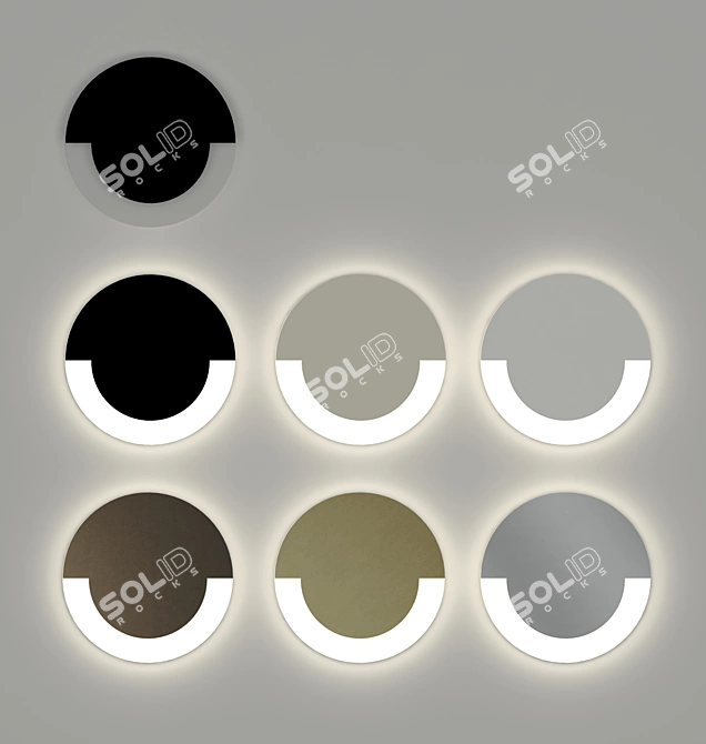 Round LED Stair Recessed Light 3D model image 2