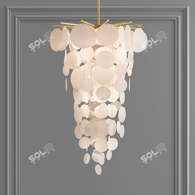 Elegant Nimbus Cascade Chandelier 3D model image 2