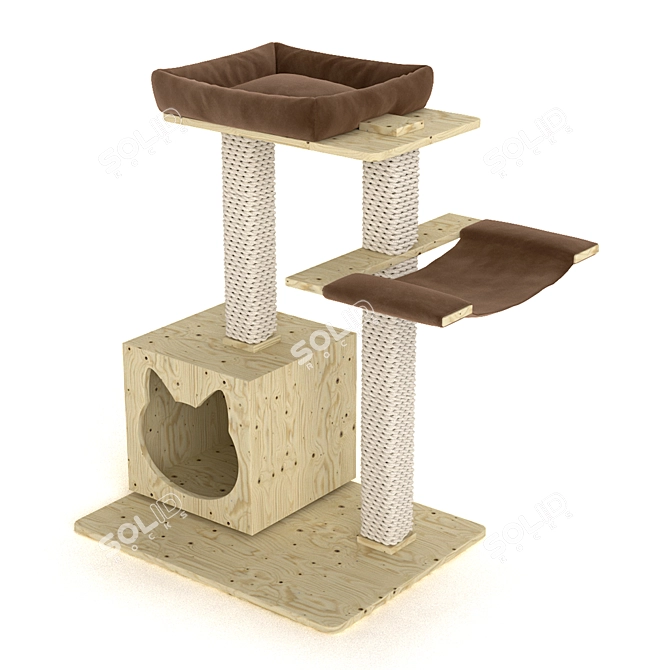 Cozy Cat Haven 3D model image 1