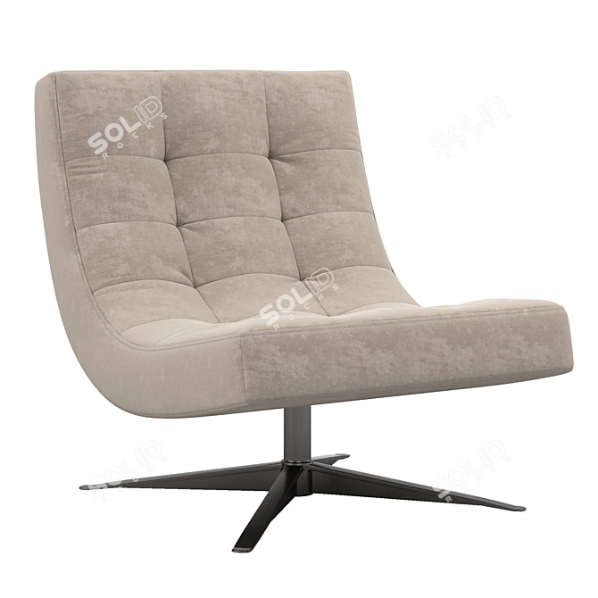 Luxury RH Carlton Swivel Chair 3D model image 1