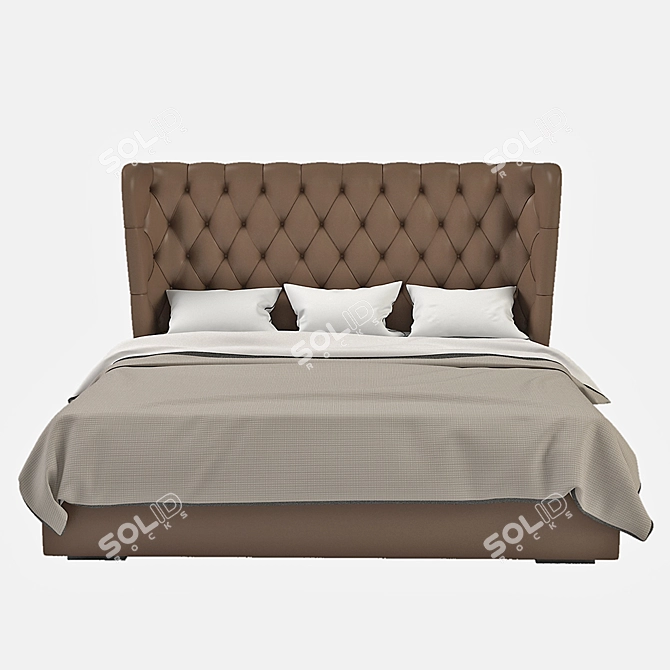 Luxury Italian Meridiani Lauren Ghost Bed 3D model image 4