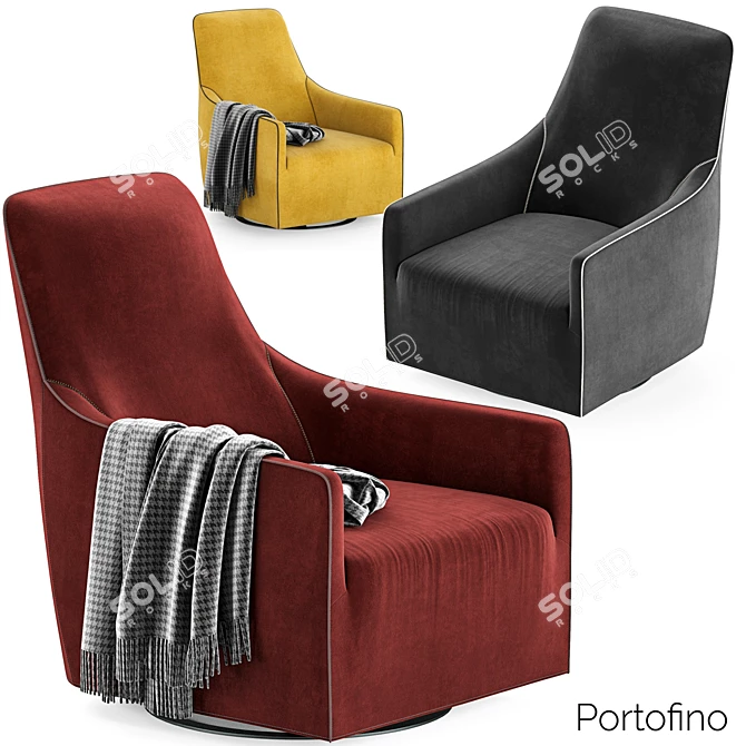 Luxury Minotti Portofino Armchair: Elegant Design by Rodolfo Dordoni 3D model image 1