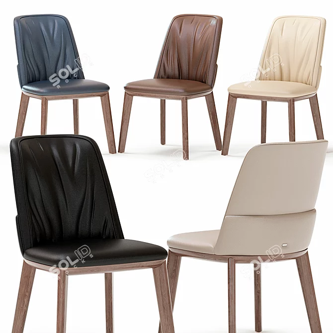 Luxury Belinda Chair Set by Cattelan Italia 3D model image 1