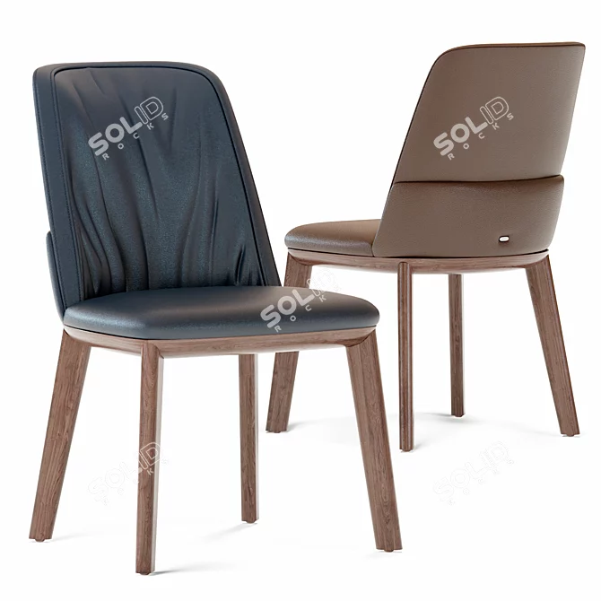 Luxury Belinda Chair Set by Cattelan Italia 3D model image 2