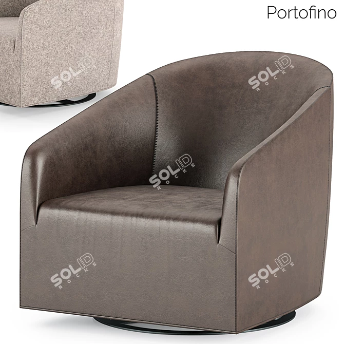 Sophisticated Minotti Portofino Armchair 3D model image 2