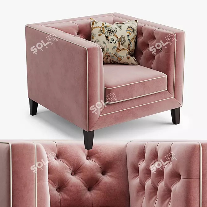 Pinkslip B Armchair - Stylish and Comfortable 3D model image 1