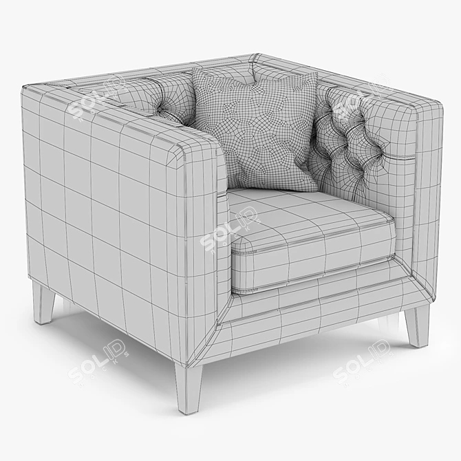 Pinkslip B Armchair - Stylish and Comfortable 3D model image 3