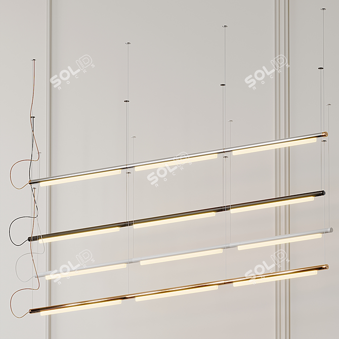 Modern Brilliance: Pipeline Linear Suspension 3D model image 1