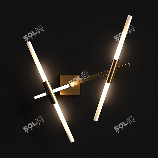 Title: Agnes 2 - Versatile Modern Wall Light 3D model image 2