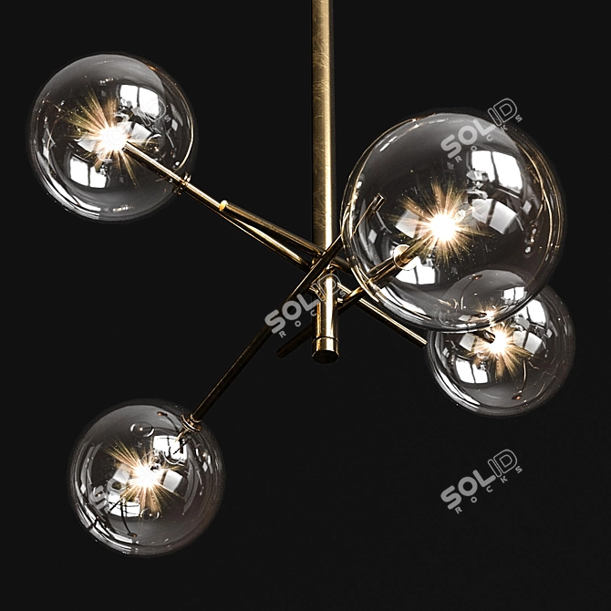 Bolle 4-Light Chandelier: Versatile Elegance for any Interior 3D model image 2