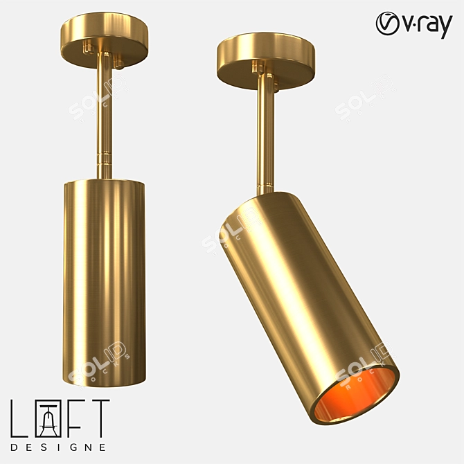 Metal Pendant Lamp - LoftDesign 4667 3D model image 1