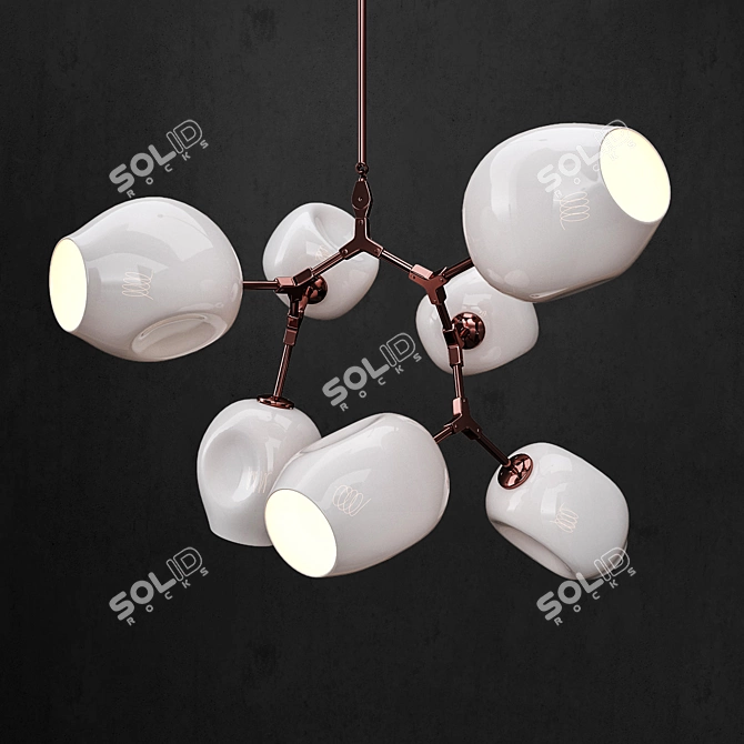 Branching Bubble Chandelier 3D model image 3