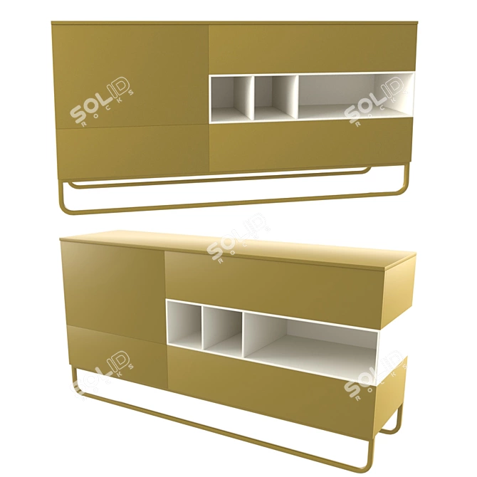 Elegant Sideboard with Doors by MD House 3D model image 1
