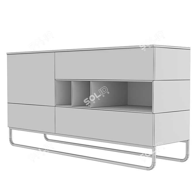 Elegant Sideboard with Doors by MD House 3D model image 2
