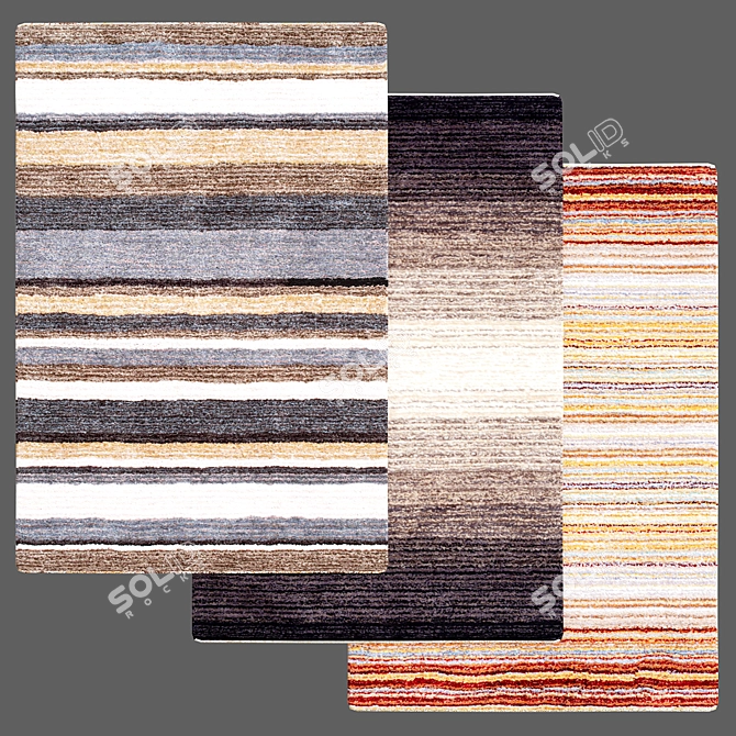 Luxurious Silk Blended Carpet 3D model image 2