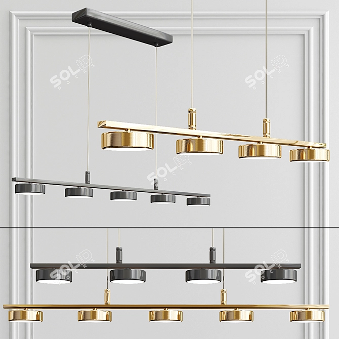 Elegant Peer Pendant Light 3D model image 1